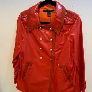 Marc by Marc Jacobs madras red rain coat